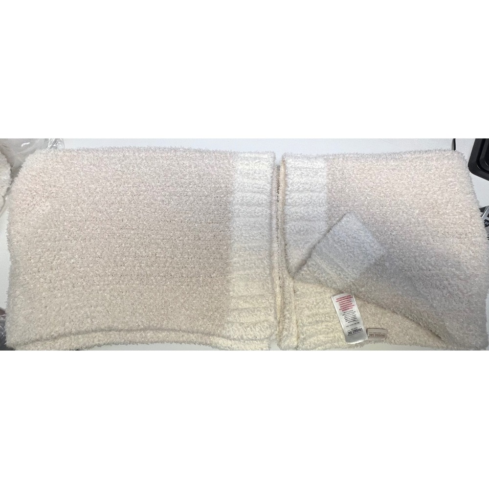 Snuggle Sac Throw Blanket 50x60 Ivory Popcorn Knit Cloud Soft Cozy Plush